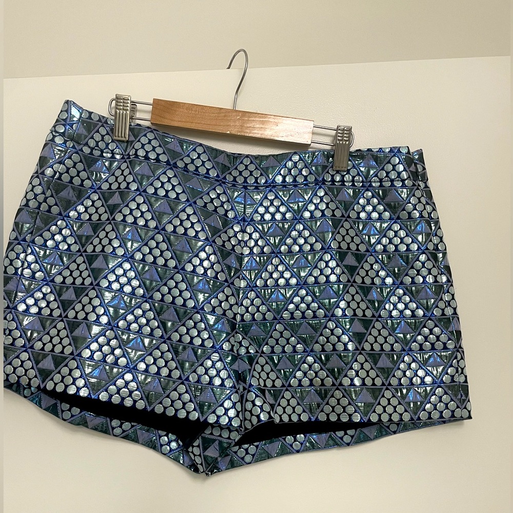 JCrew brocade shorts blue